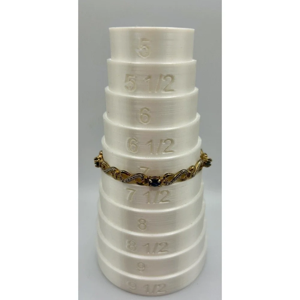 Blue Sapphire‎ 925 Vermeil Tennis Bracelet